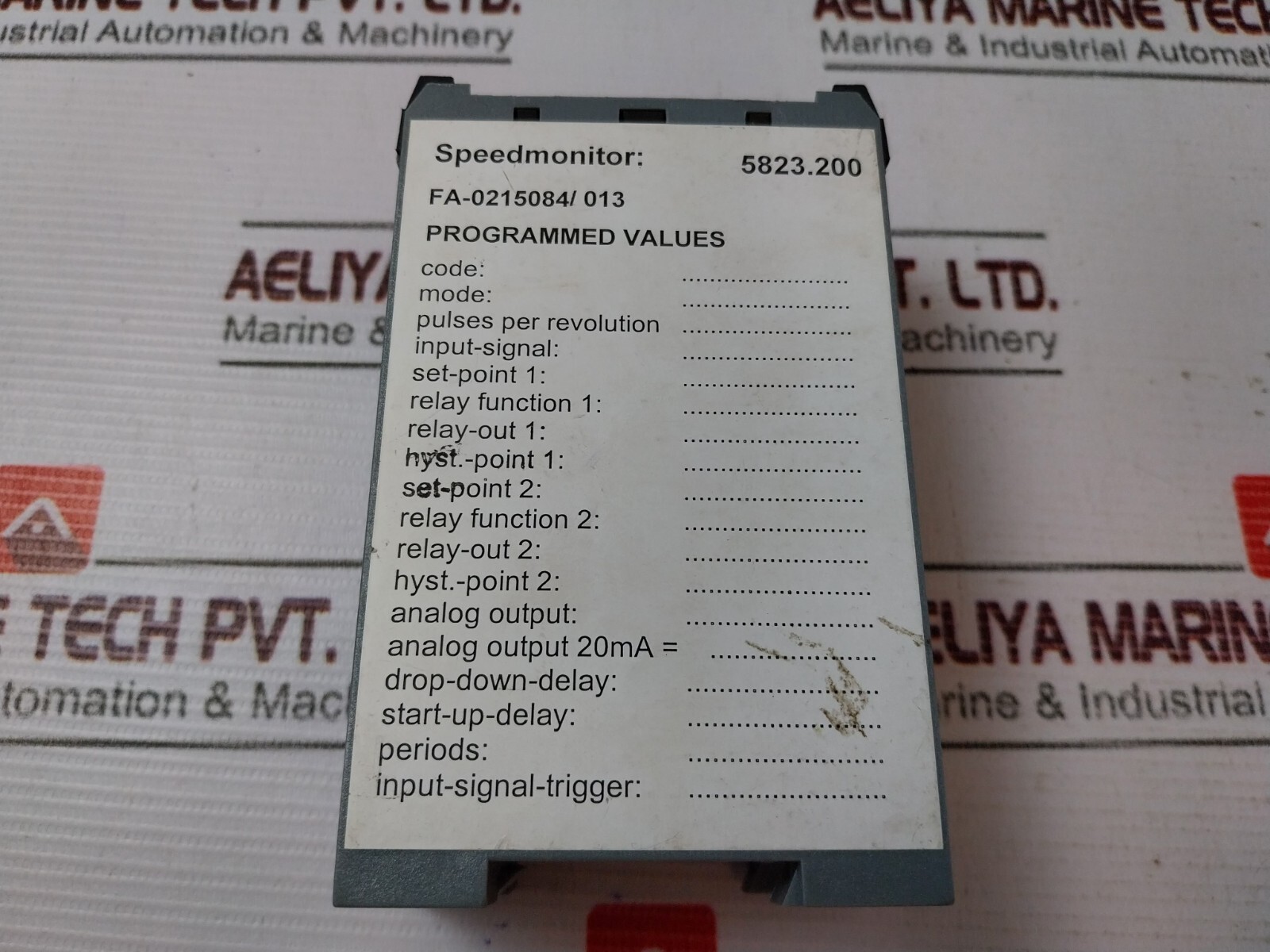 Rhine Speedometer 5823.200 Speed Monitor FA-0215084 / 013