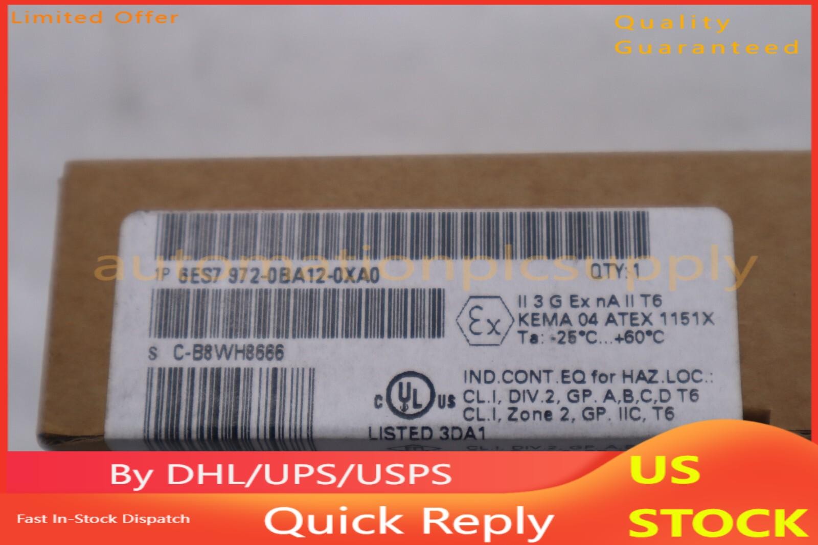 NEW Siemens 6ES7972-0BA12-0XA0 PROFIBUS CONNECTION PLUG SIMATIC DP STOCK B-1494