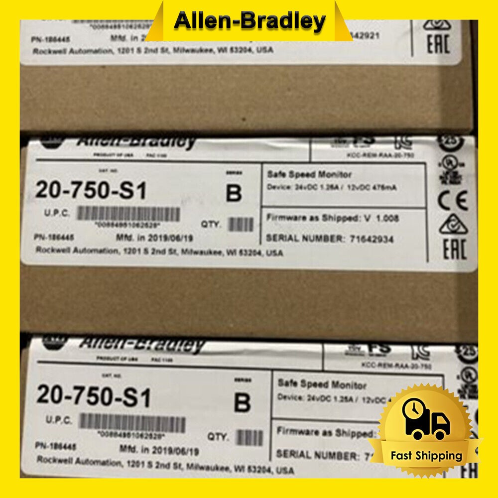 New Factory Sealed AB 20-750-S1 Safe Speed Monitor AB 20750S1 Surplus