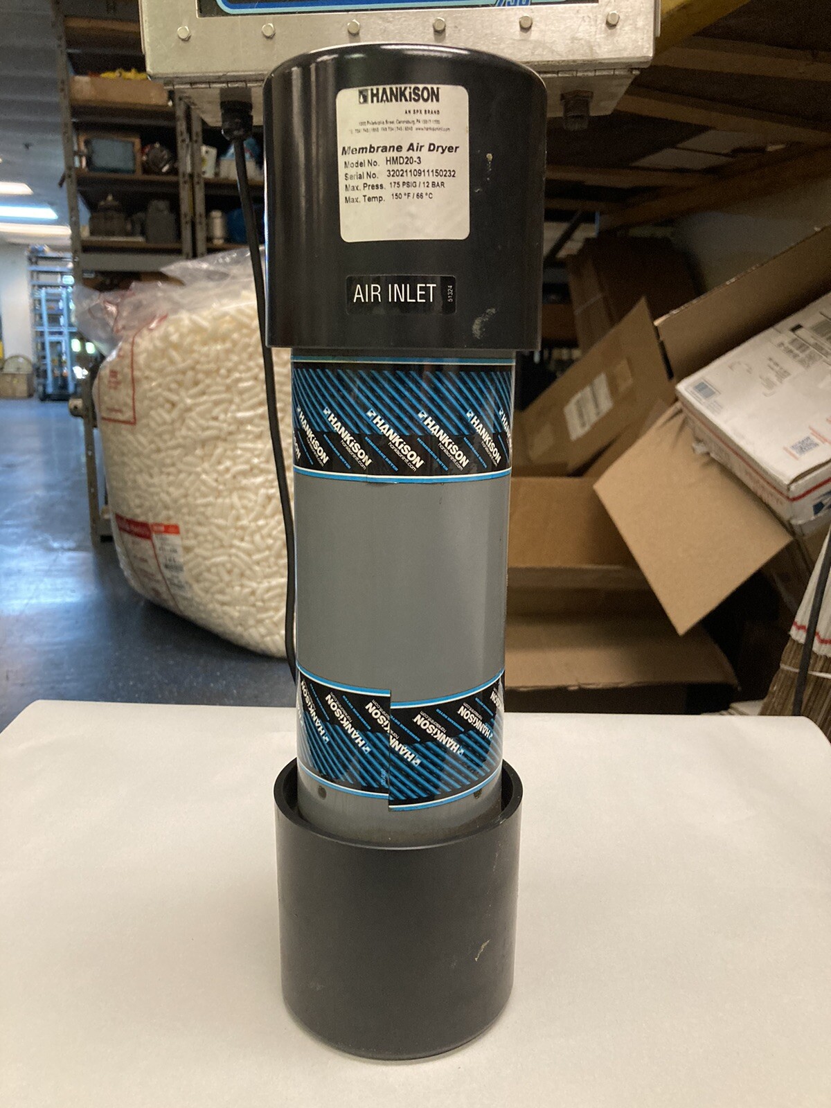 Hankison,HMD20-3,Membrane Air Dryer SPX Max Press 175PSIG 12BAR