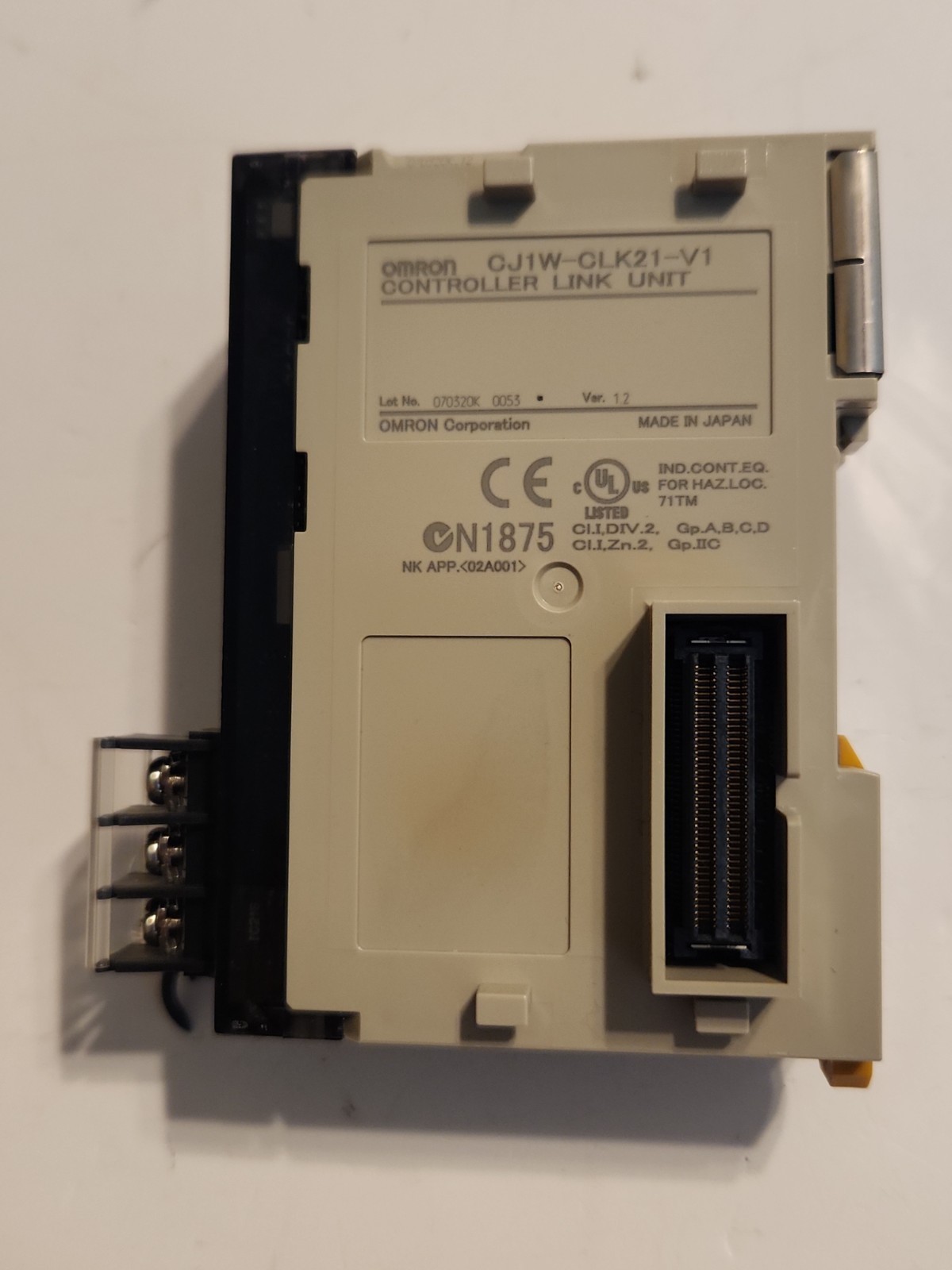 Omron CJ1W-CLK21-V1 Controller Link Unit Pre-Owned Free Shipping