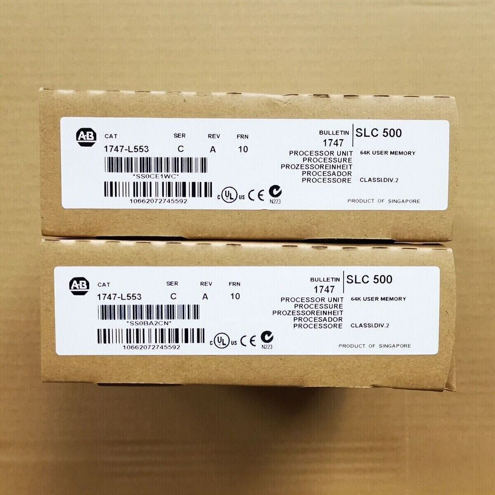 New Factory Sealed AB 1747-L553 SER C SLC500 5/05 CPU Processor Unit 1747L553