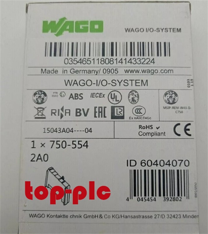 New Factory Sealed WAGO 750-554 Analog Output Module 750-554