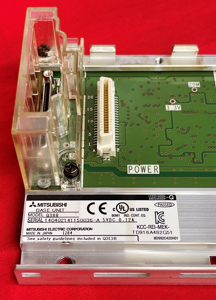 MITSUBISHI BASE UNIT, Q38B, 5 VDC, 0.124 AMP, 13″ LENGTH, 4″ WIDTH
