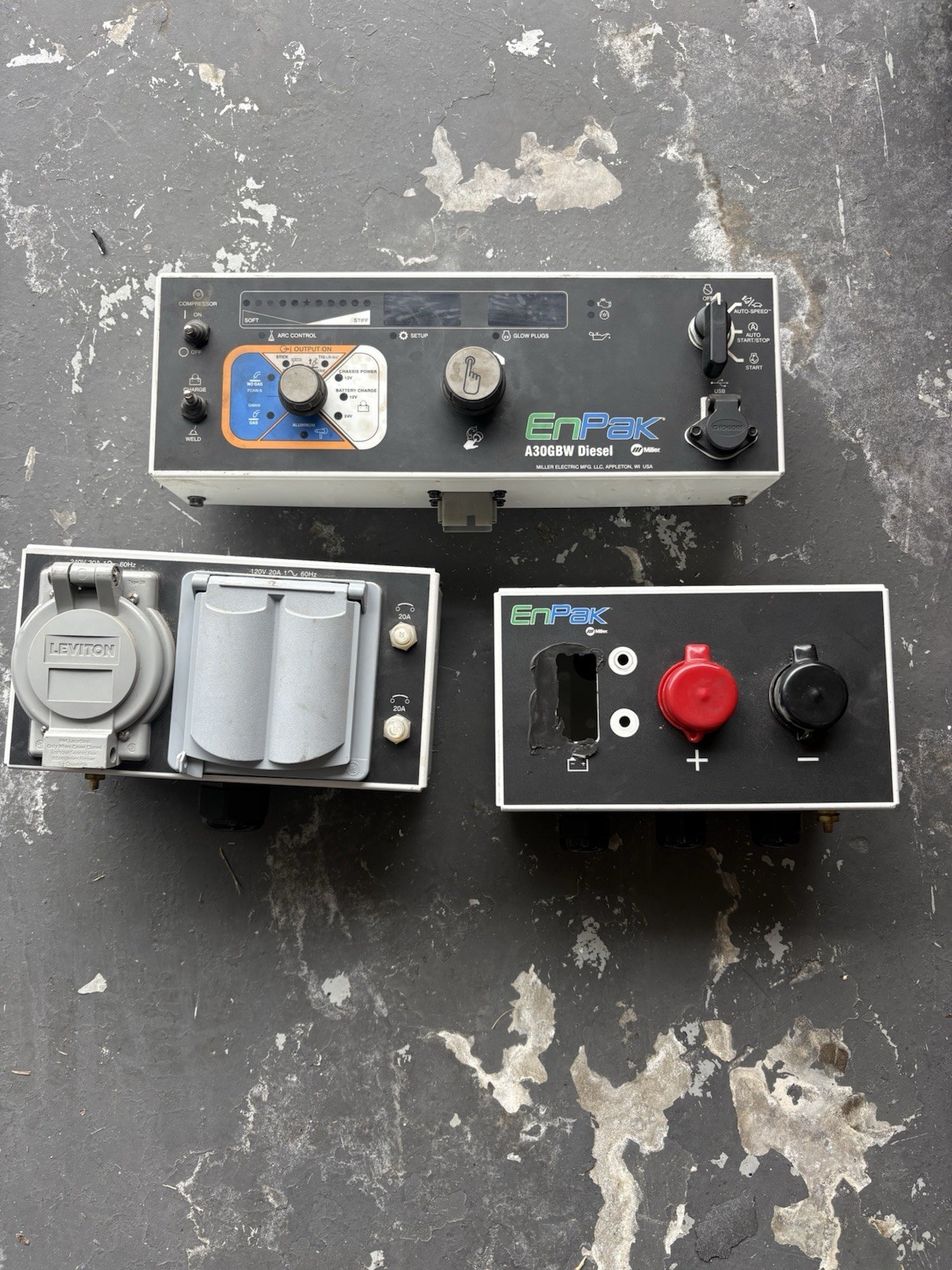 Miller EnPak A30GBW Diesel Control Panel Modules Lot of 3 Knob/Switch Panels