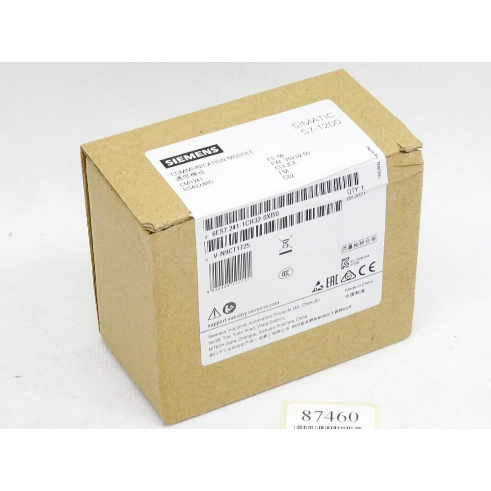 New Siemens 6ES7241-1CH32-0XB0 6ES7 241-1CH32-0XB0 SIMATIC S7-1200 CM 1241