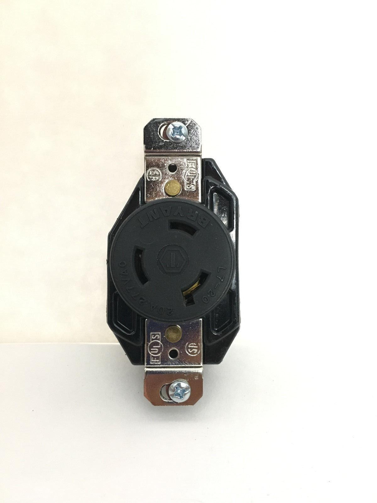 Locking Receptacle,Black,277VAC,2 HP,20A BRYANT 70720FR