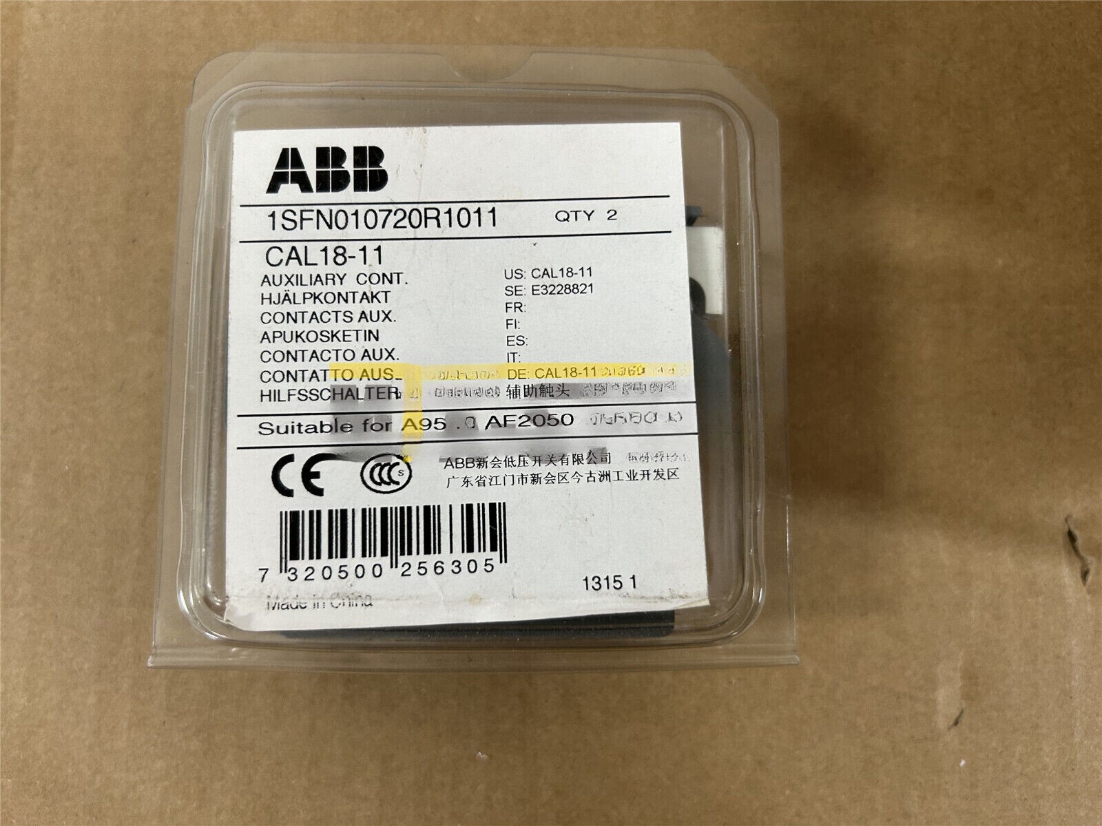 1PCS BRAND New Auxiliary Contact CAL18-11 1SFN010720R1011