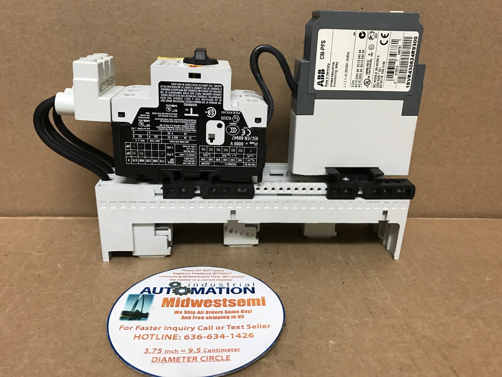 MOELLER PKZM0-1 MOTOR START + ABB CM-PFS + PKZM0+BK25/3-PKZ0-E + WOHNER 32-442