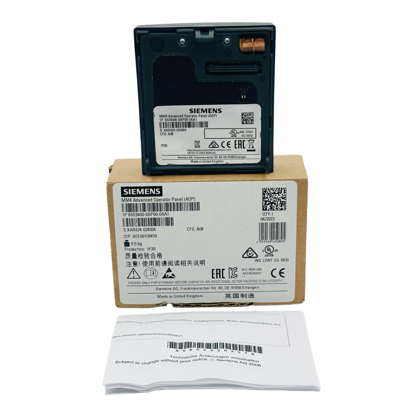NEW Siemens 6SE6400-0AP00-0AA1 6SE6 400-0AP00-0AA1 Inverter Operation Panel