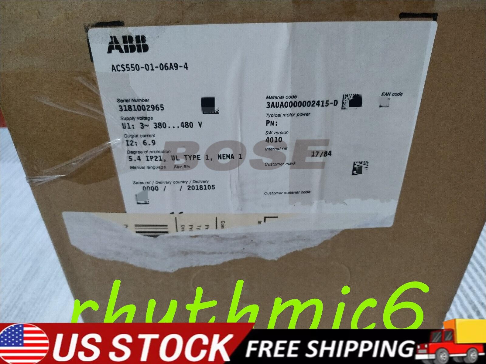 Brand New ABB ACS550-01-06A9-4 Inverter 380V 3KW No Keypad