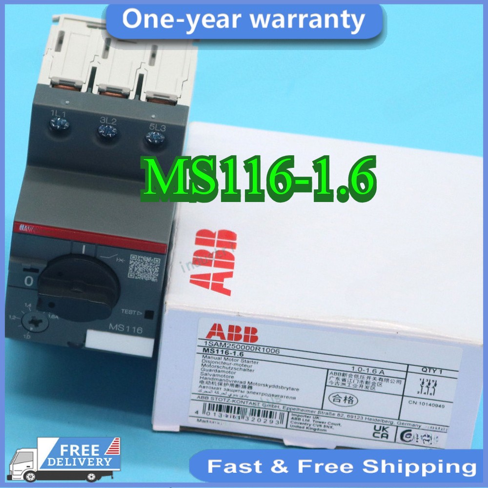 1 piece abb MS116-1.6 1.0-1.6A Circuit Breaker Manual Free ship new