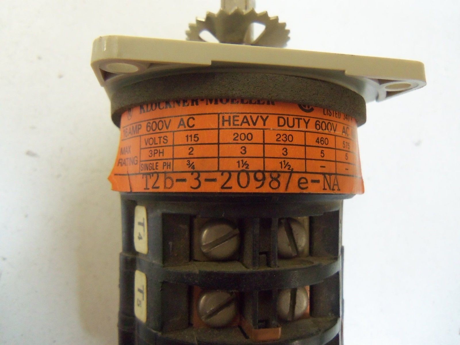 MOELLER FLUSH MOUNTING CAM SWITCH T2b-2098/e-NA NSMP