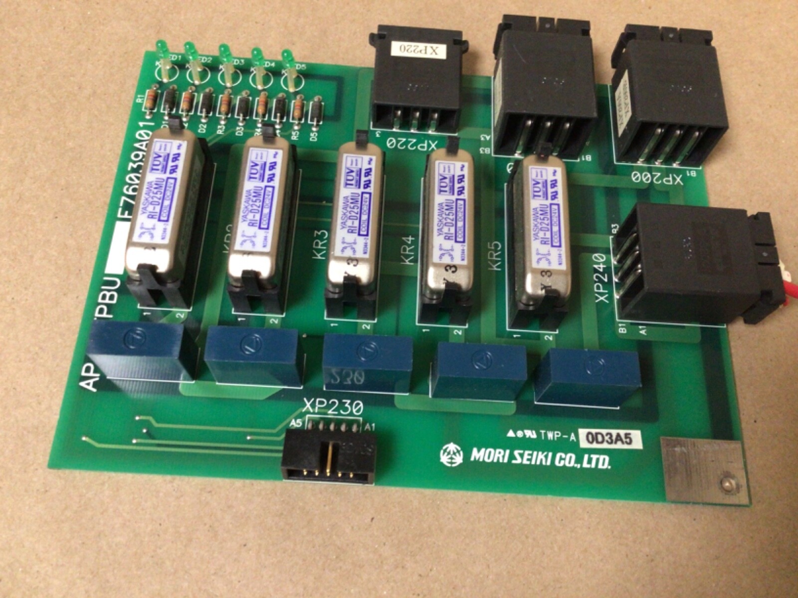 Mori Seiki AP-DTPBU-E76039A01 Relay Board XP220 #267PT36FML