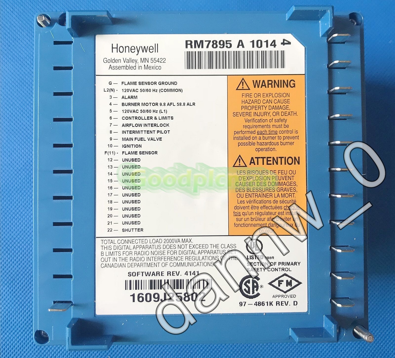 New in box Honeywell RM7895A1014 Automatic Programming Burner Control