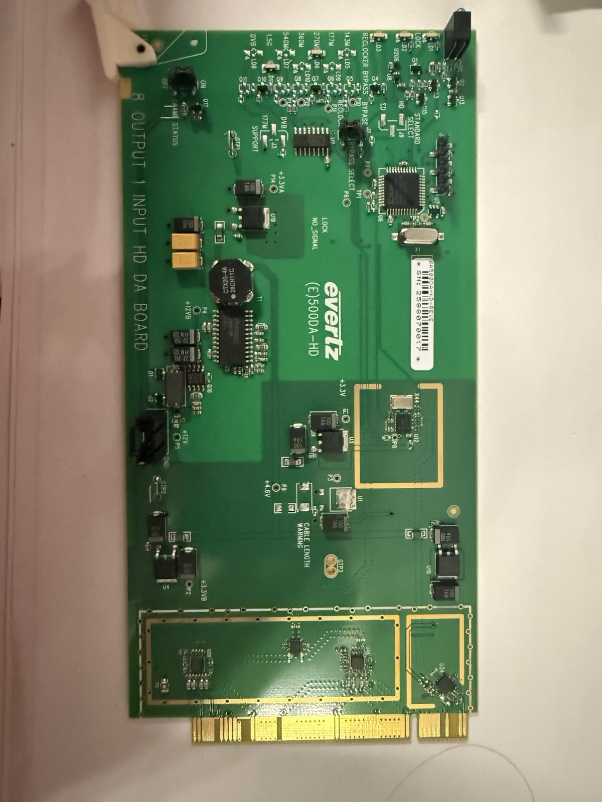 Evertz (E)500DA-HD HD Output 1 Input D/A PLC Board 500 Series