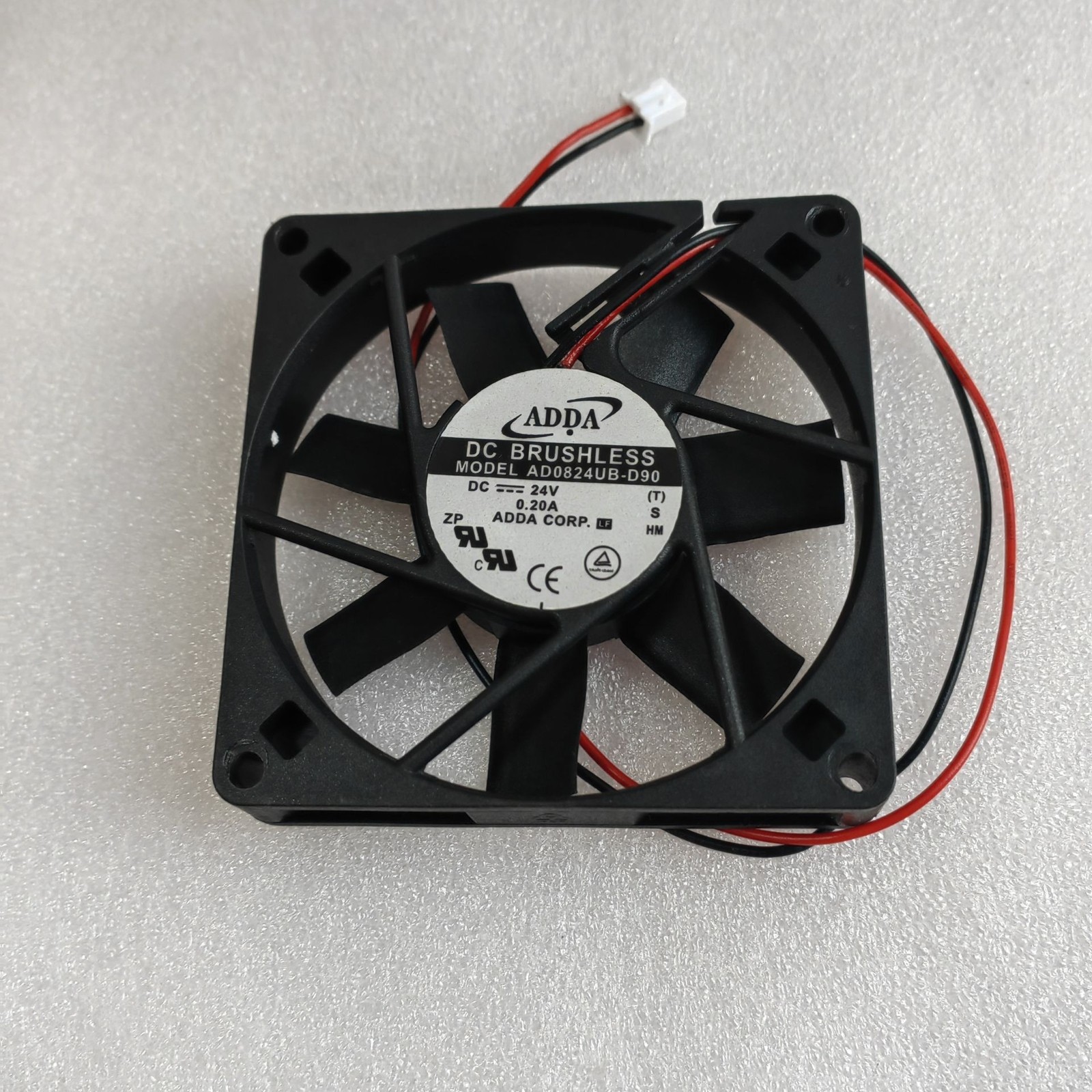 1 PCS For ADDA Fan AD0824UB-D90 DC24V 0.2A 8015 8 cm 2 Wire inverter fan