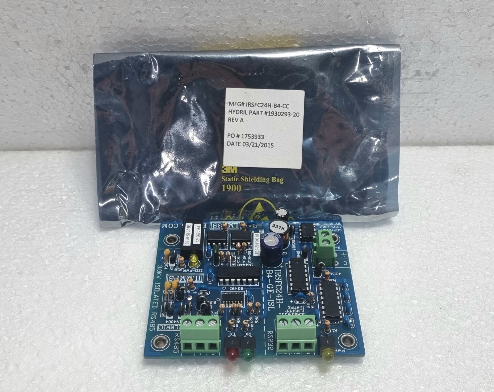 ILMDSS RS485.COM IRSFC24H-B4-GE-IS PCB ILMMPS 3.0KV Isolated RS485