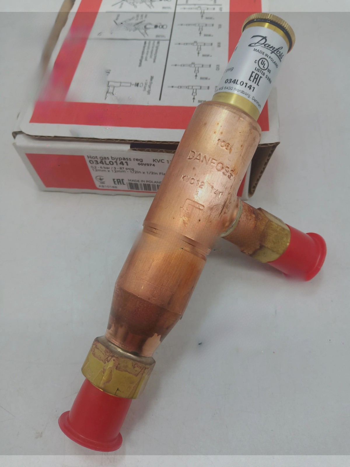 1PC For DANFOSS KVC12 034L0141 hot gas bypass valve screw 12mm