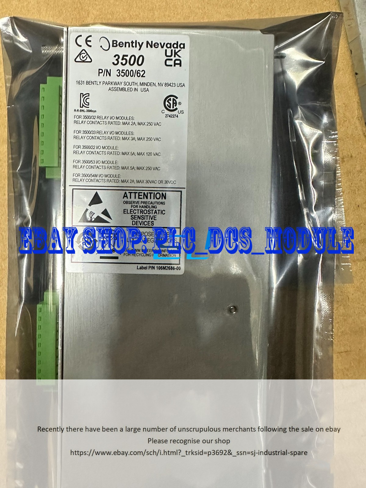 Brand New 3500/62 Bently Process Variable Monitoring Module 3500/62#plc module#