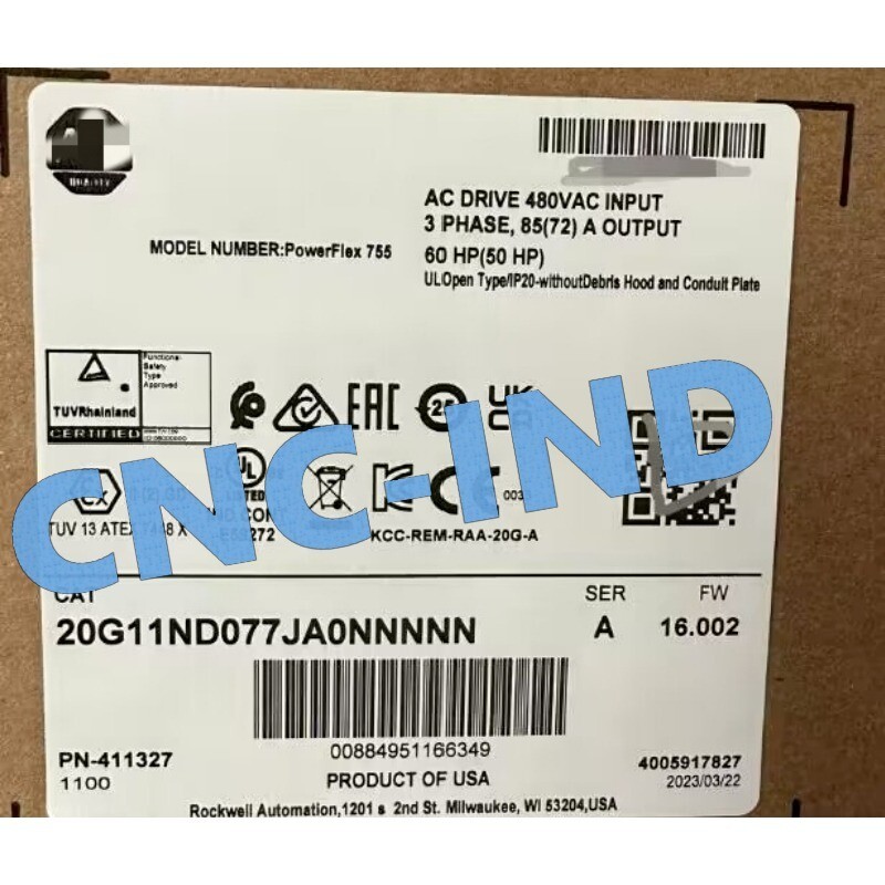20G11ND077JA0NNNNN Powerflex 755 AC Drive 480VAC 20G11ND077JA0NNNNN US Free Tax