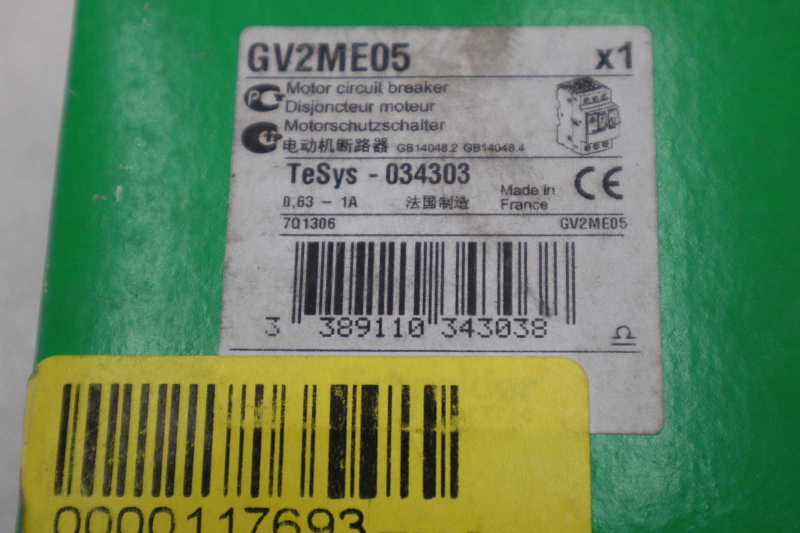 Schneider GV2ME05 Motor Circuit Breaker – NEW IN BOX – STOCK GF560A
