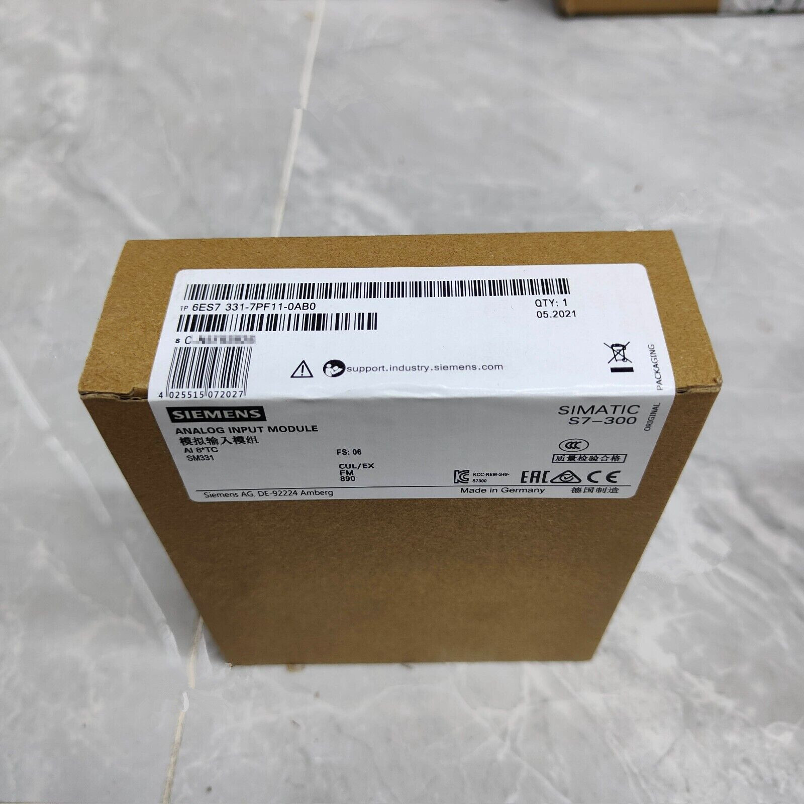 6ES7 331-7PF11-0AB0 NEW SIEMENS 6ES7331-7PF11-0AB0 S7-300 Analog Input Module