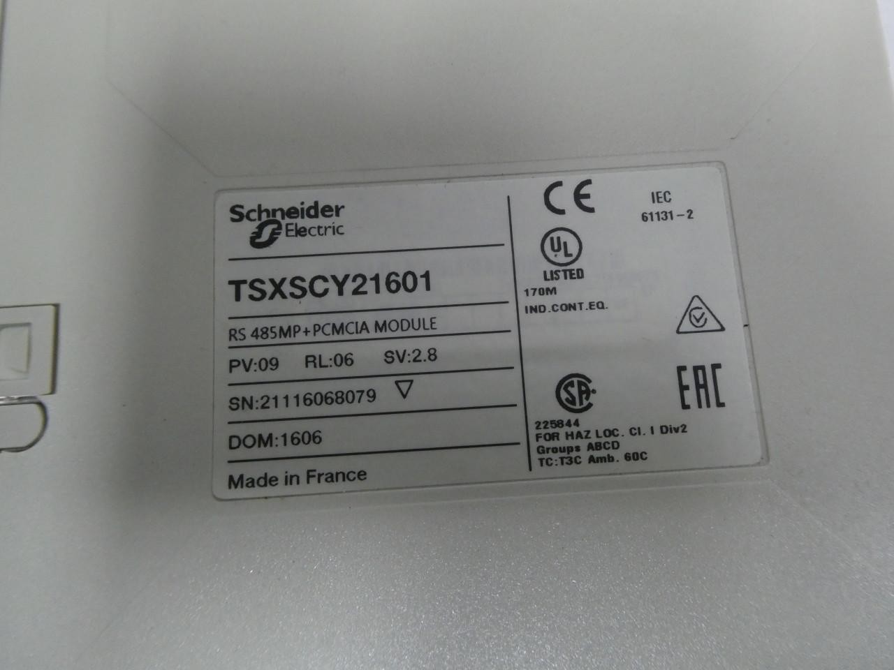 Schneider TSXSCY21601 Rs 485mp+pcmcia Communication Module