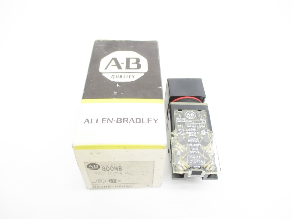 ALLEN BRADLEY 800MB-CA6AK SER. A (BK/YL) NSMP
