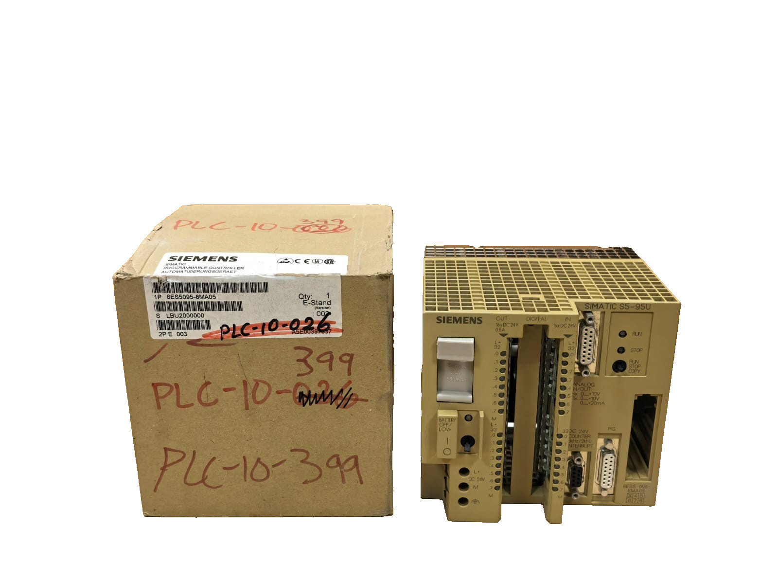 SIEMENS 6ES5 095-8MA05 SIMATIC S5 COMPACT CONTROLLER