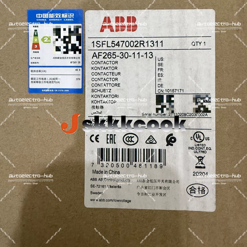 1PCS AF265-30-11-13 Contactor ABB NEW Shipping Via DHL or FedEx