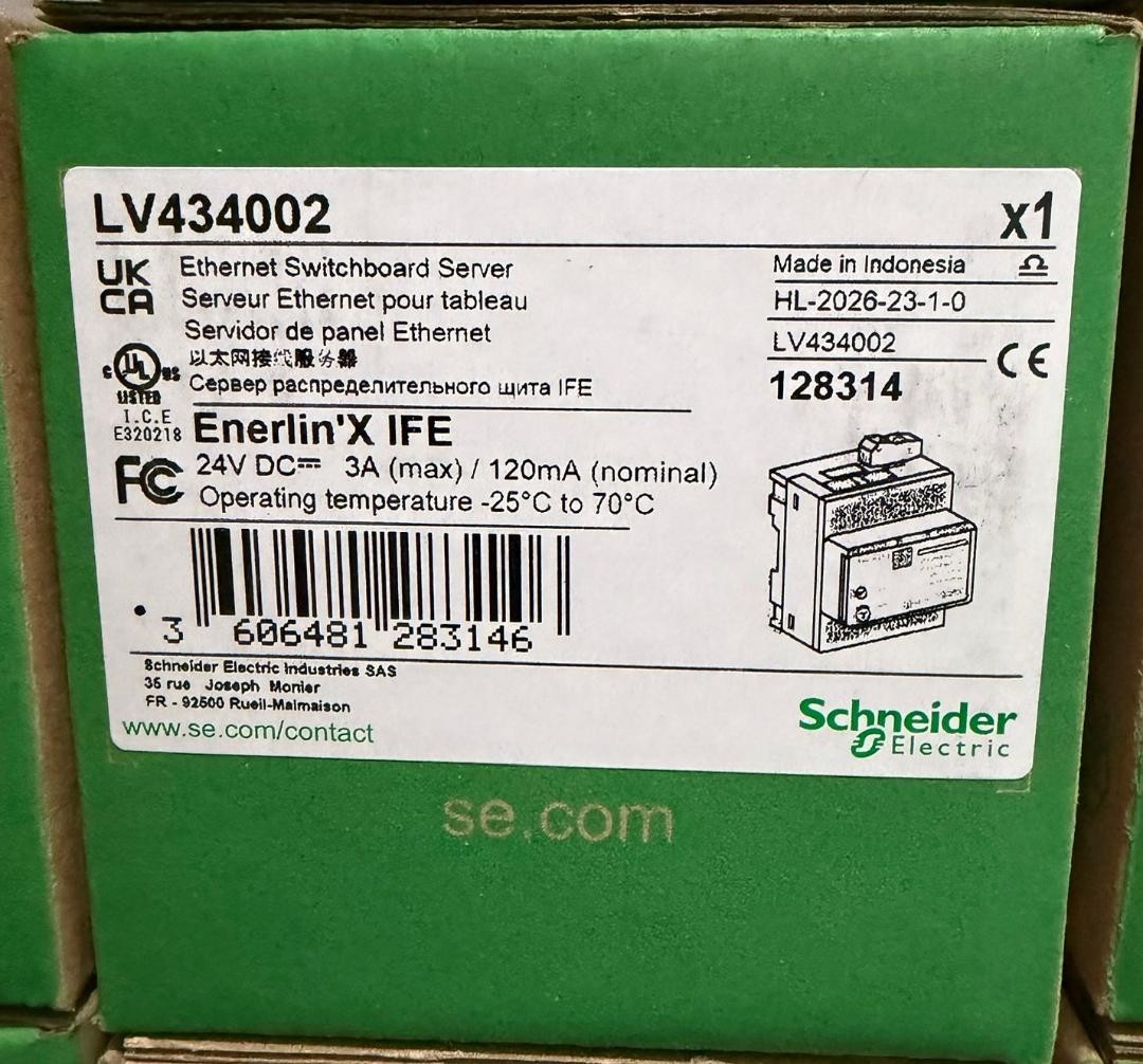 New Schneider Electric LV434002 Enerline’X IFE Ethernet Interface and Gateway