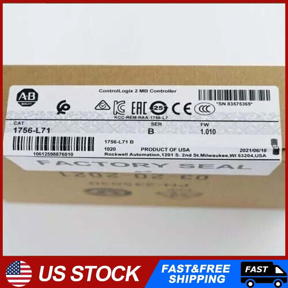 New Allen-Bradley 1756-L71 /B CompactLogix 2MB Controller 1756L71