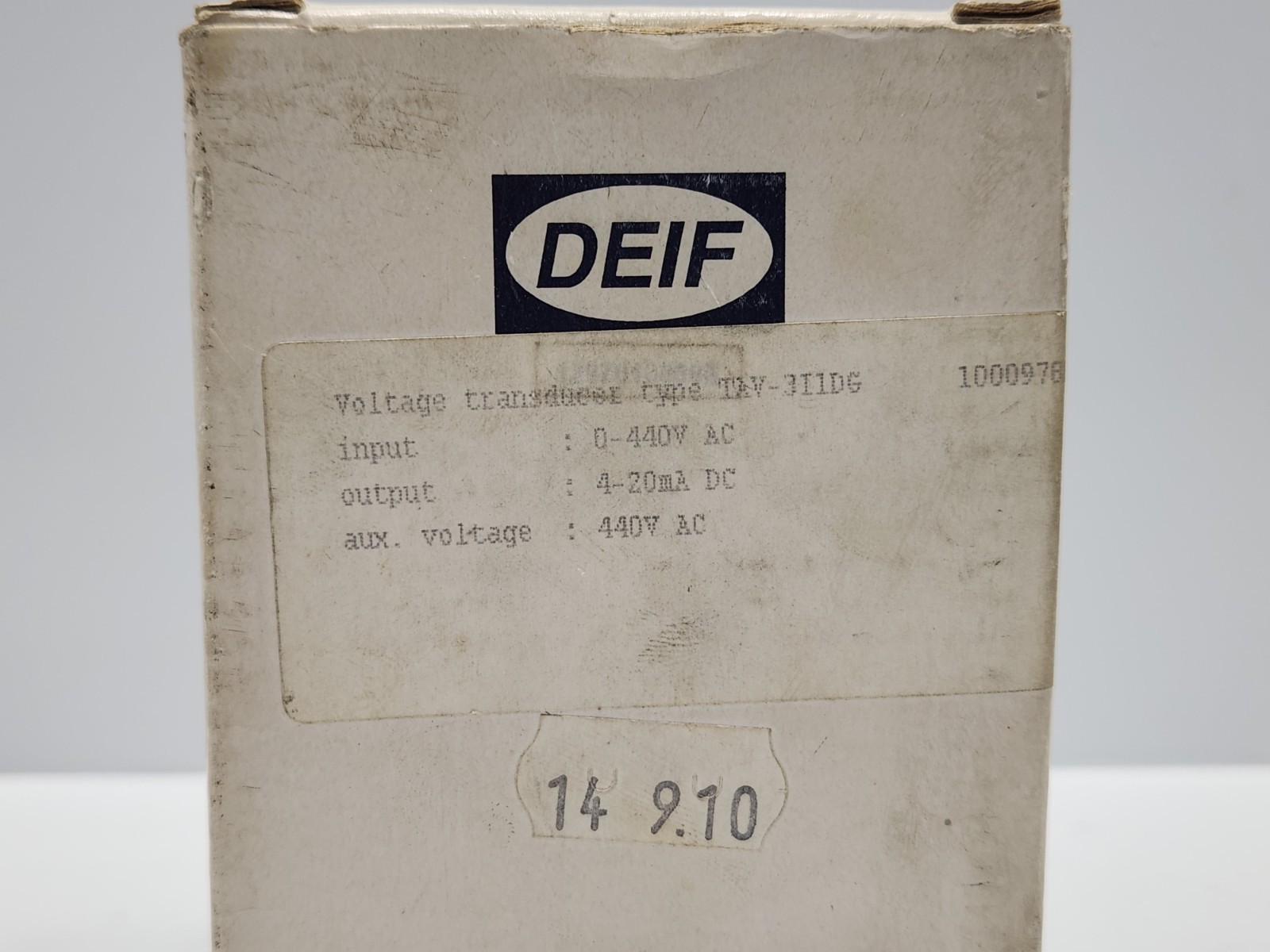 DEIF TAV-311DG VOLTAGE TRANSDUCER 0-440VAC