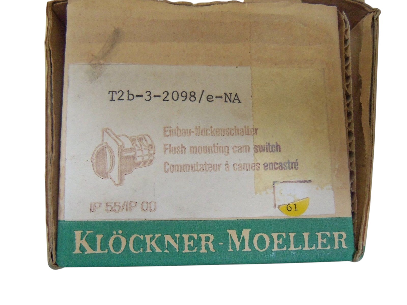 MOELLER FLUSH MOUNTING CAM SWITCH T2b-2098/e-NA NSMP