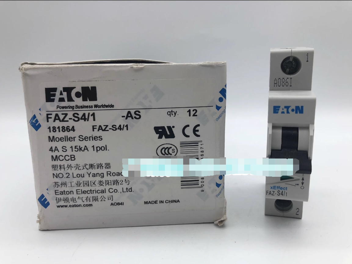 ONE NEW EATON MOELLER circuit breaker FAZ-S4/1 4A 1P #C