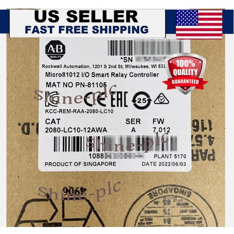 New Sealed 2080-LC10-12AWA Micro810 12 l/O Smart Relay Controller US Free Tax
