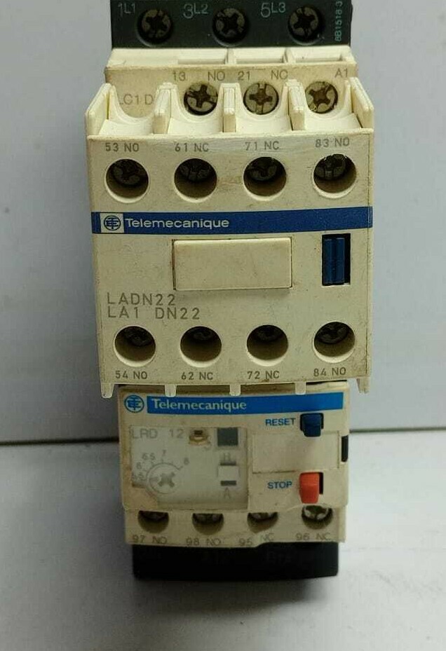 Schneider LC1 D09 Contactor With LRD 12 Thermal Overload Relay With LADN22 Aux