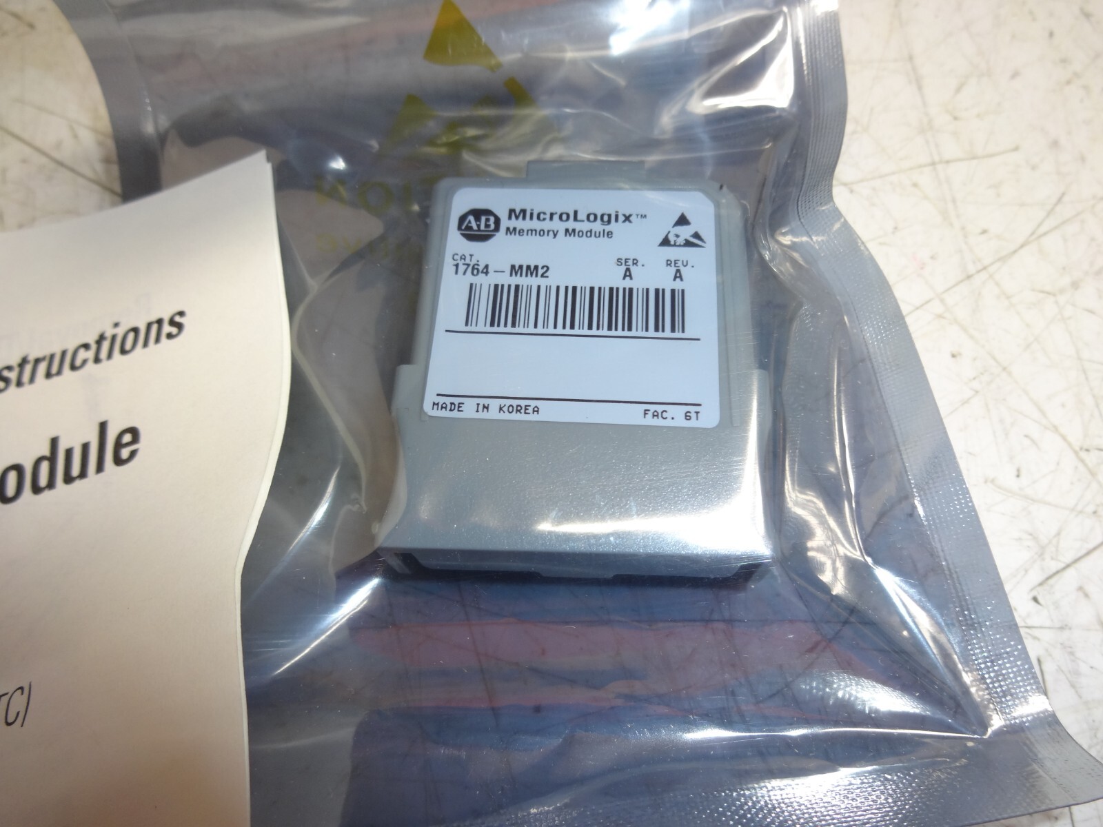 Allen Bradley 1764-MM2 /A MicroLogix 1500 16 KB Memory Module New