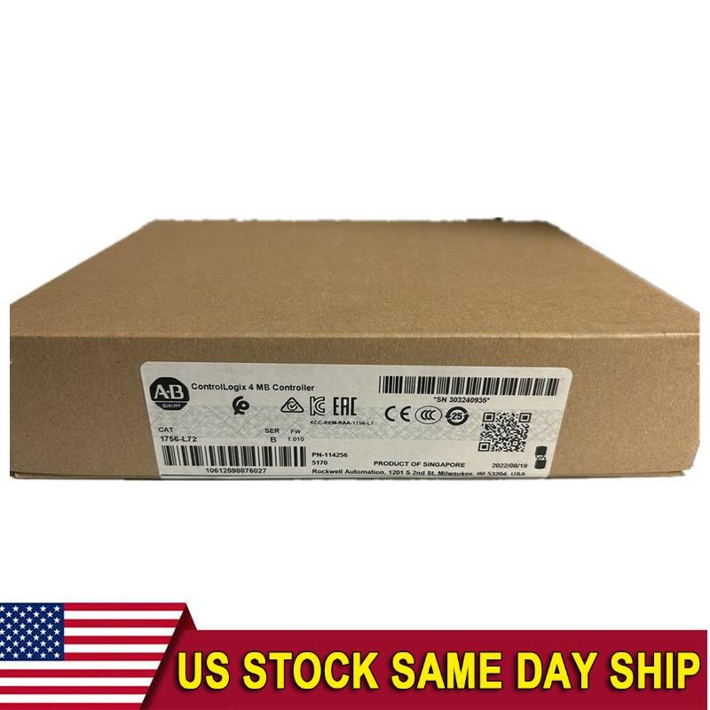 Sealed AB 1756-L72 SER B ControlLogix 4MB Controller PLC Processor US Free Tax