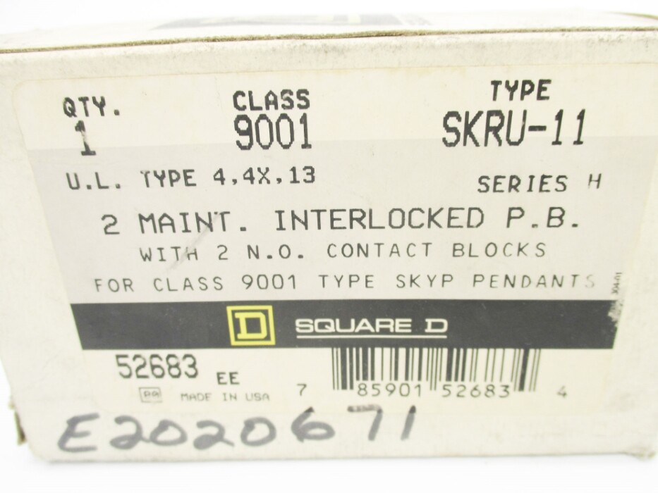 SQUARE D 9001SKRU11 SER. H NSMP