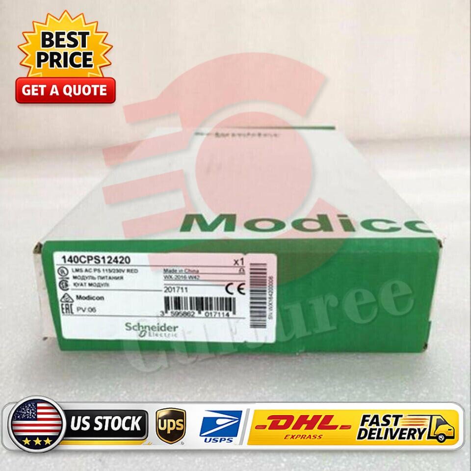 New In Box Schneider 140CPS12420 140 CPS 12420 PLC Power Supply Free Shipping