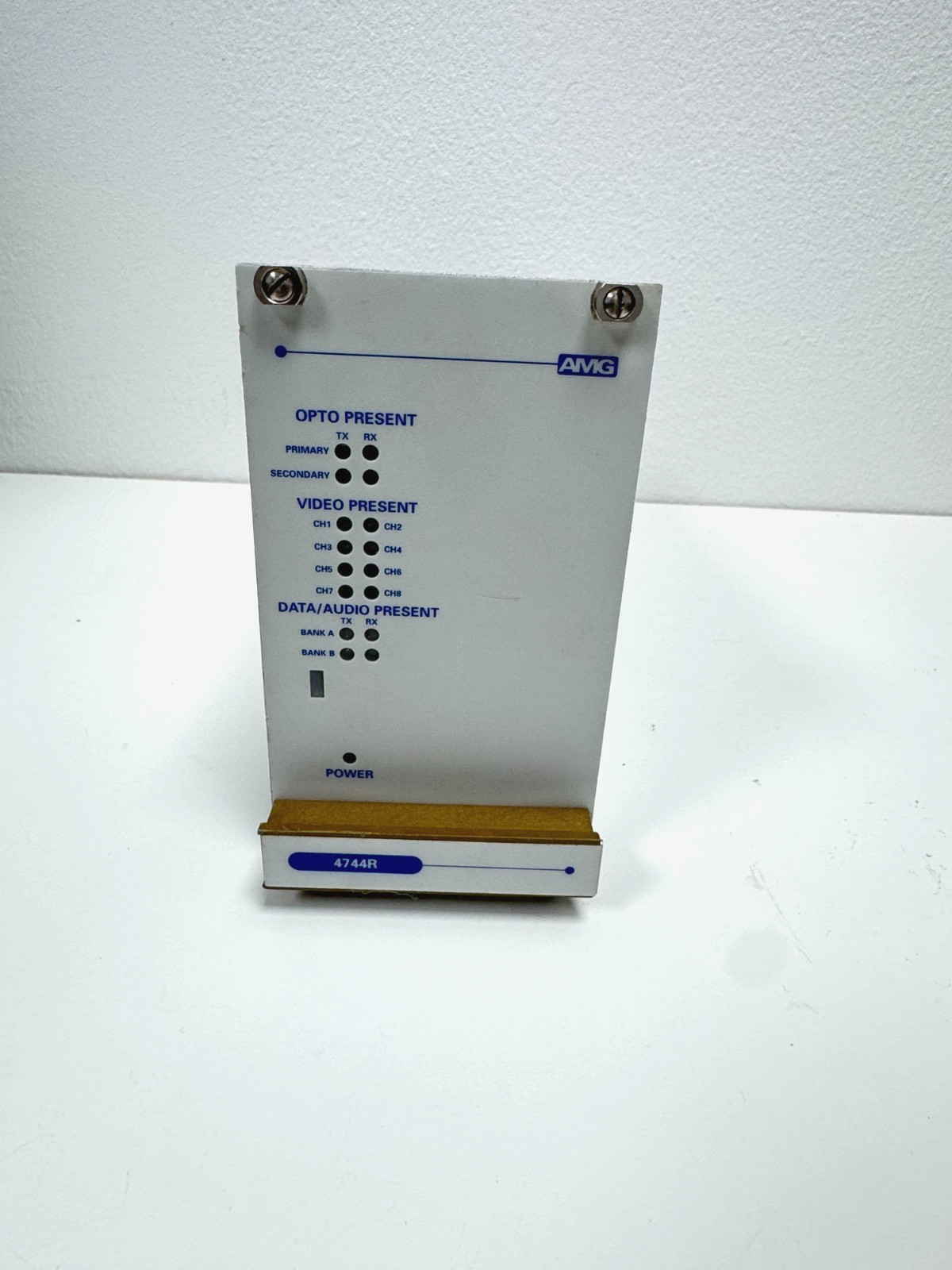AMG 4744R 8-Channel Video Fiber Optic Receiver Rack Module CCTV RS485 RS422 RS23