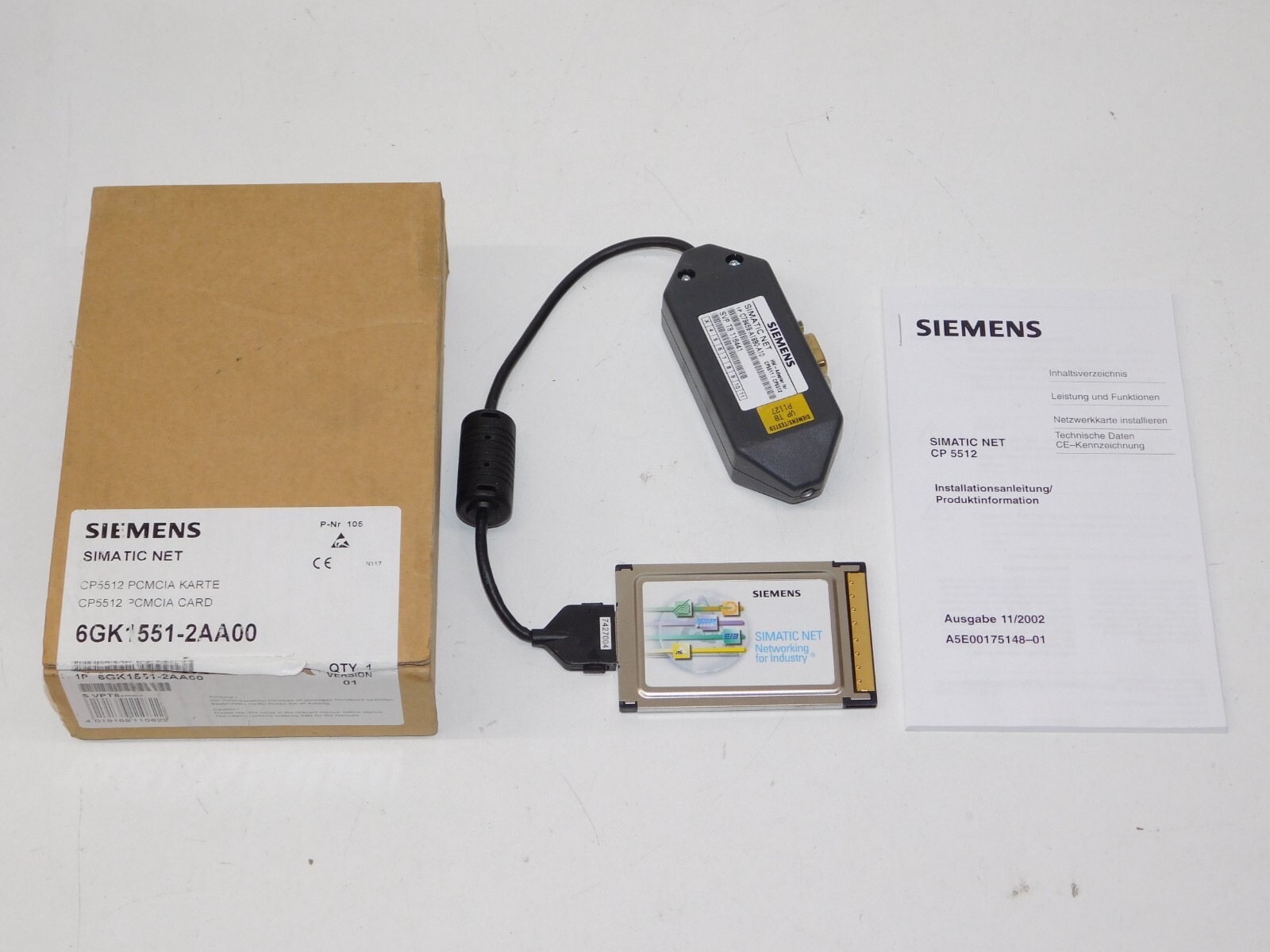 New Siemens 6GK1551-2AA00 Simatic Net CP5512 PCMCIA Card C79459-A1890-A10 Module