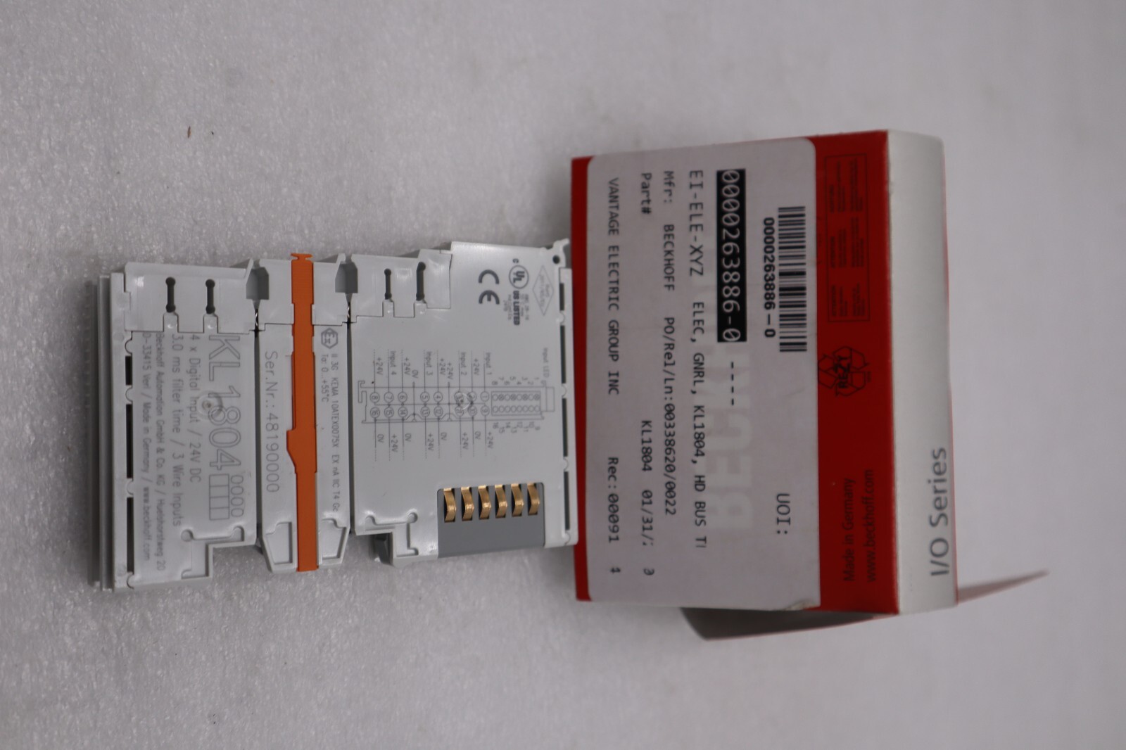 NEW OPEN BOX Beckhoff KL1804 PLC Module STOCK G908A