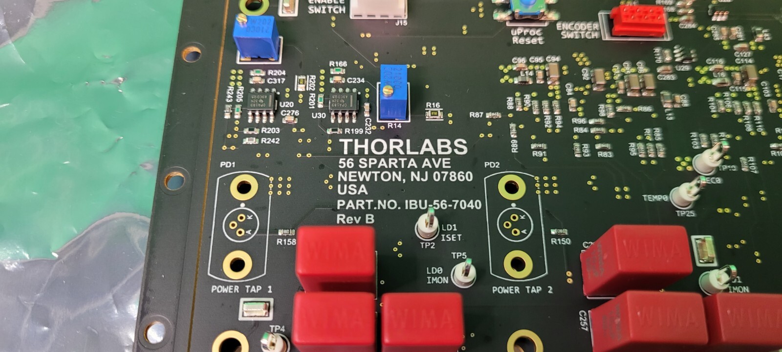 (QTY. 2) THORLABS REPLACMENT PCB IBU-56-7040 r656yh5 THERMISTER CONTROL BOARD