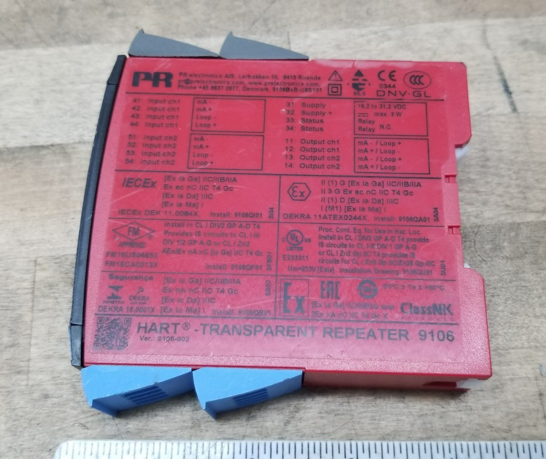 PR ELECTRONICS 9106B1B-U9 / 9106B1B HART Transparent Repeater Rev. 9106-002 #2
