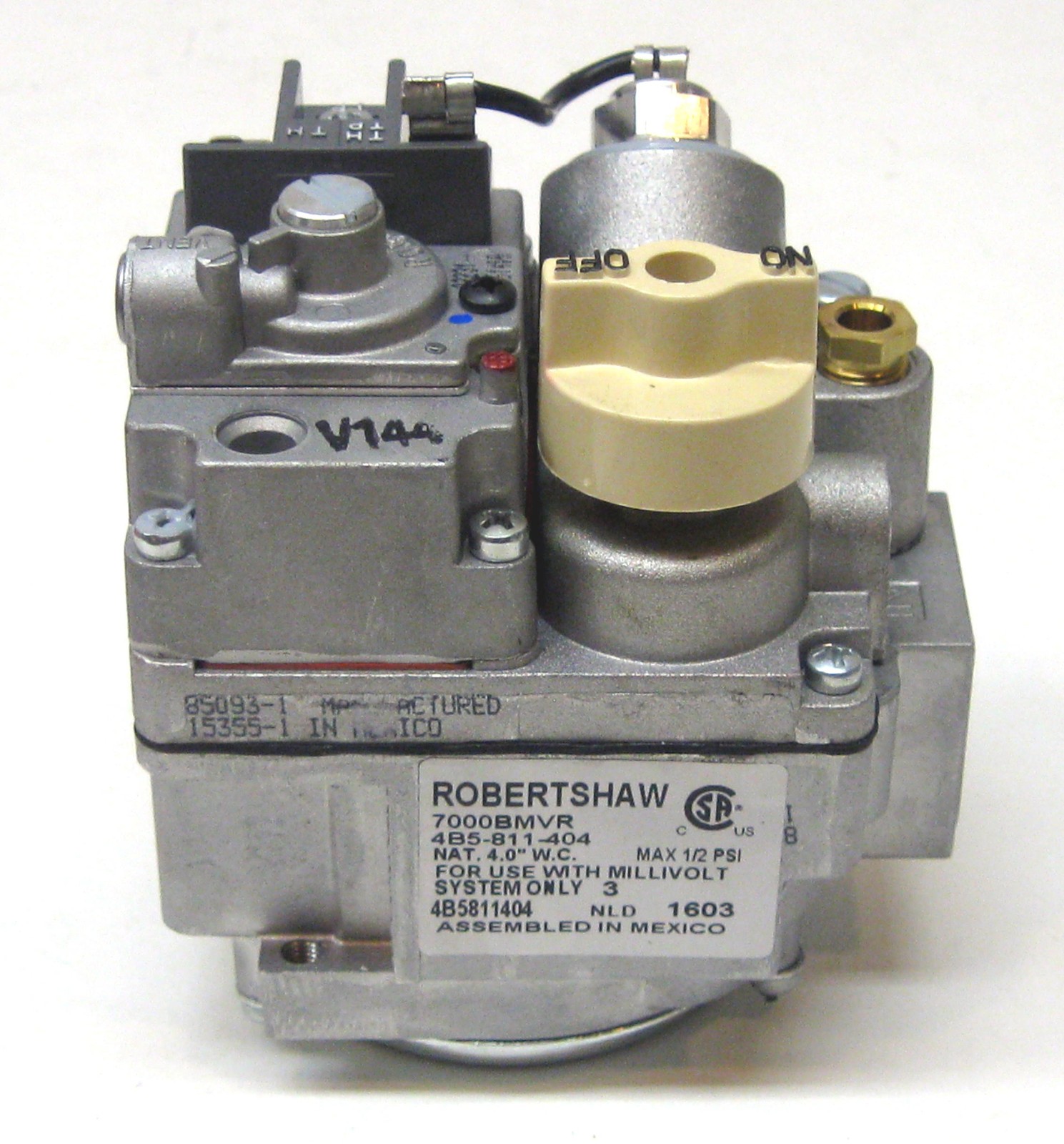 Robertshaw MilliVolt MV Gas Valve 700-516 7000BMVR for Keating 023625