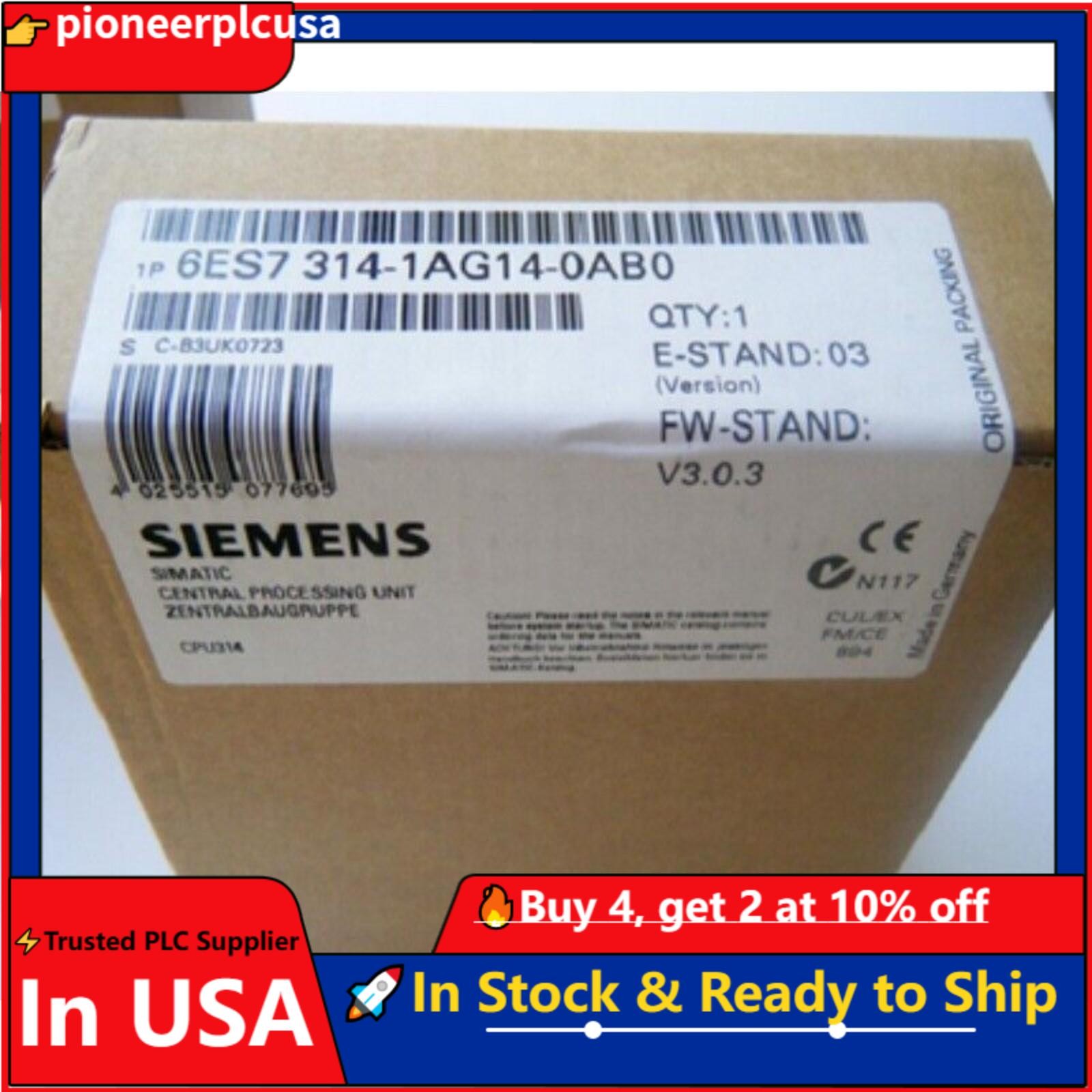 Brand New Siemens 6ES7314-1AG14-0AB0 CPU314 6ES7 314-1AG14-0AB0