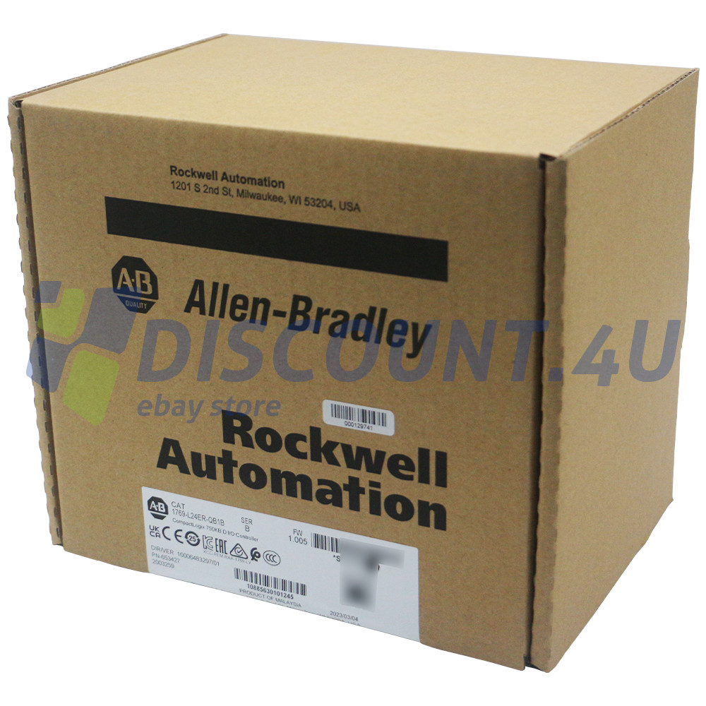 2023 NEW SEALED AB 1769-L24ER-QB1B /A CompactLogix Controller 1769L24ERQB1B